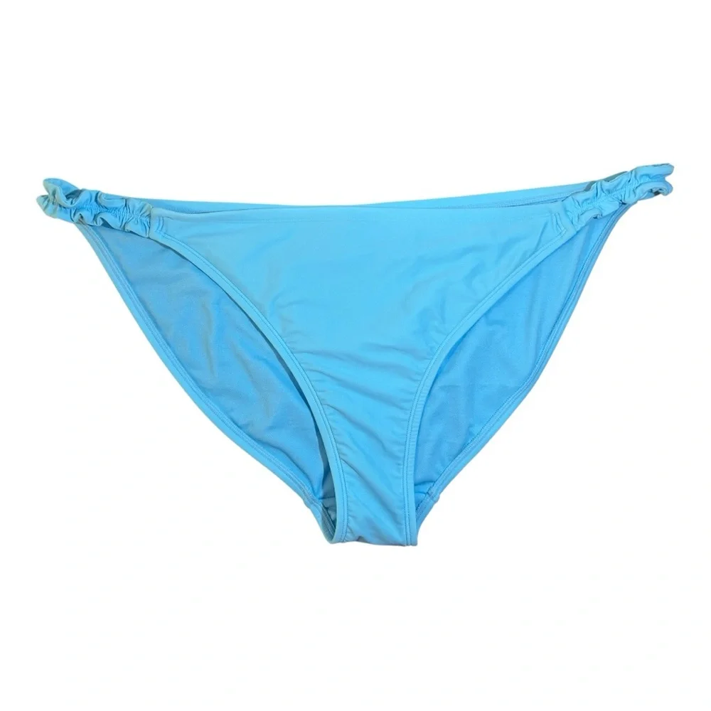 Size 1X 17-18 Wild Fable Bright Blue Bikini Bottom Low Rise High Leg New w Tags - Picture 1 of 6